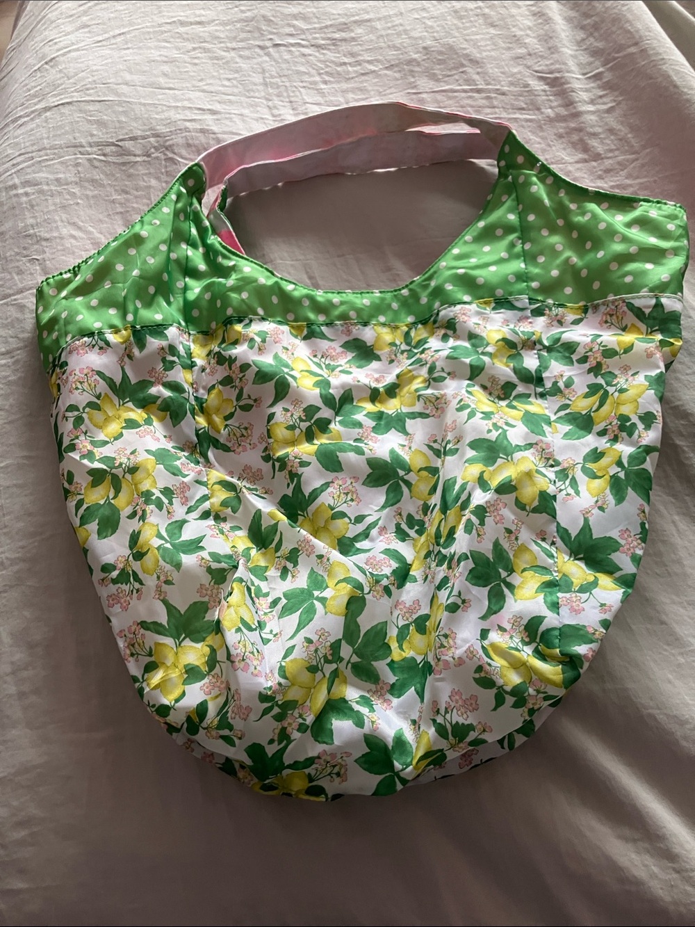 Victoria's Secret Green & Yellow Floral Tote